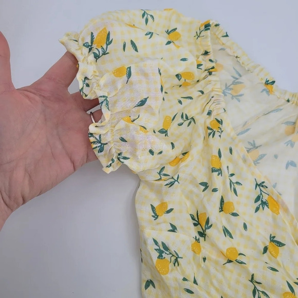 BOUND BY BOND-EYE Wild & Free Wrap Bikini Top lemons size large - Picture 6 of 10